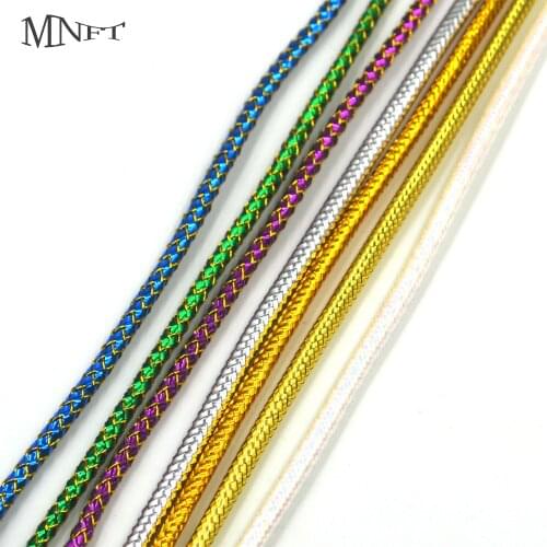 MNFT 7 Packs 14 Yards New Fly Tying Material UV light Mylar tubing 3.5mm 3mm Minnow Body Braid Flash Tubing