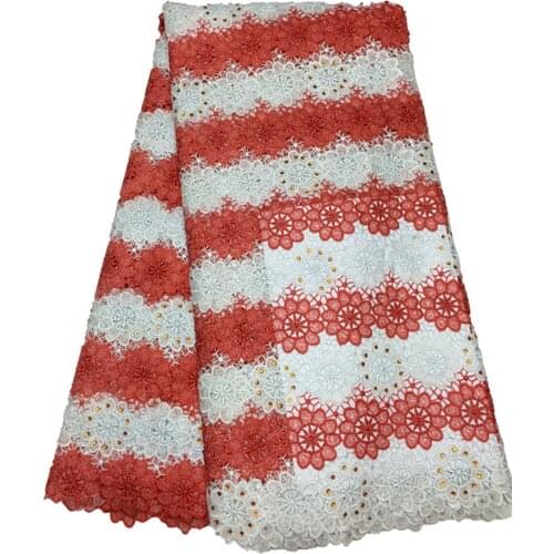 African Cord Lace Fabric 2021 High Quality Guipure Water Soluble Lace Nigerian Lace Fabrics For Wedding Sewing