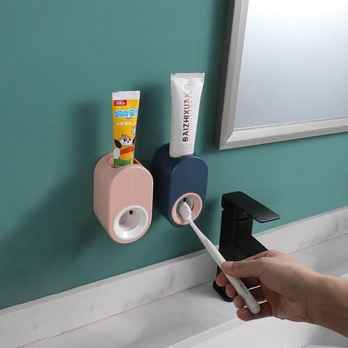 Automatic toothpaste squeezer wall hanging free punch toothpaste toothbrush rack toothpaste rack