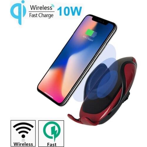 10W QI Fast Quick Car Wireless Charger Infrared Induction Automatic Clamping phone Holder charging For iPhone Huawei SAMSUNG