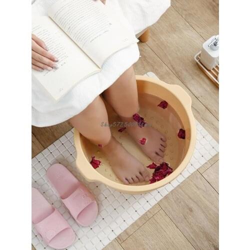 Household foot soaking bucket over calf student dormitory Wu Xin same style thermal insulation foot washing and deep massage pla