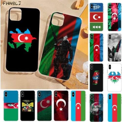 FHNBLJ Azerbaijan buta flag Cover Black Soft Shell Phone Case For iphone 12pro max 8 7 6 6S Plus X 5S SE 2020 XR 11 pro XS MAX
