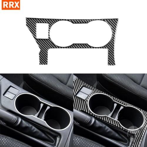 For Toyota Corolla Levin 2014 2015 2016 2017 2018 Carbon Fiber Water Cup Holder Panel Sticker Trim Interior Car Accessories