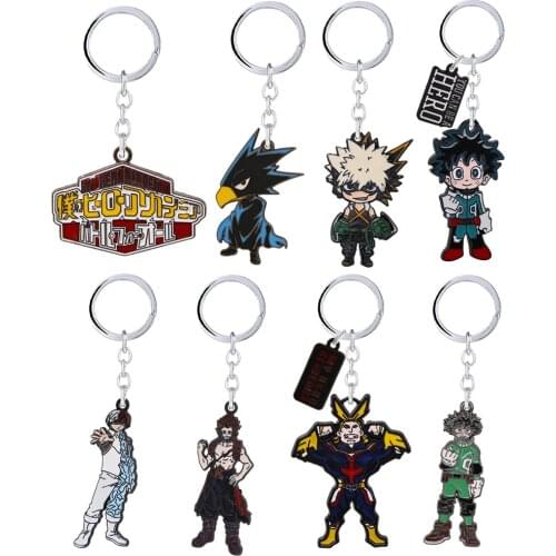 Cartoon My Hero Academia Enamel Keychain For Men Metal Pendant Anime Boku No Hero Academy Key Chain Keyring Women Jewelry New