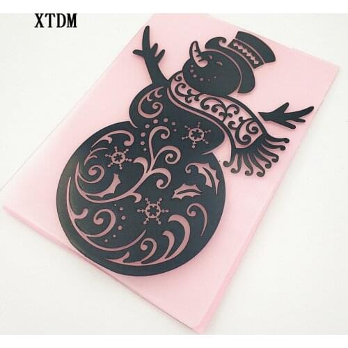 HOT plastic snowman template craft card making paper card album wedding decoration scrapbooking Embossing folders