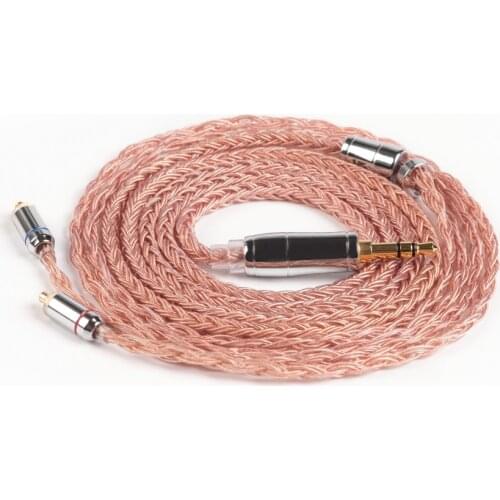 KBEAR 16 core copper cable With 2.5/3.5/4.4 Earphone Cable For KB06 C10 ZS10 TRN V90 BA5 BLON bl03 CCA C12 KZ ZSX QDC Tri i3