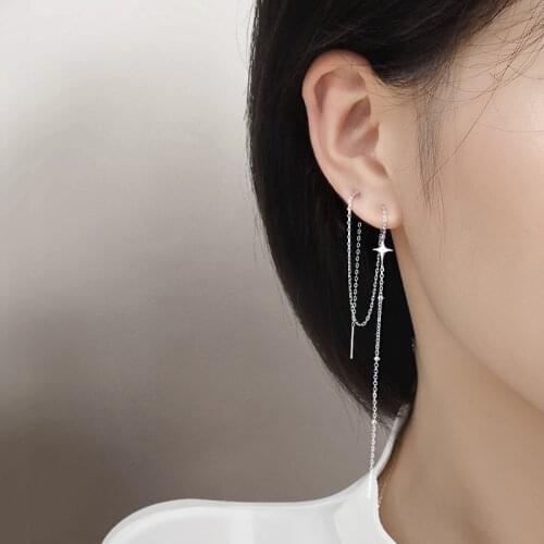 Luckydays 1PC Super Long Chain Tassel Drop Earrings For Women Girls Female Dangle Hanging Earring Fashion Party Jewelry Brinco