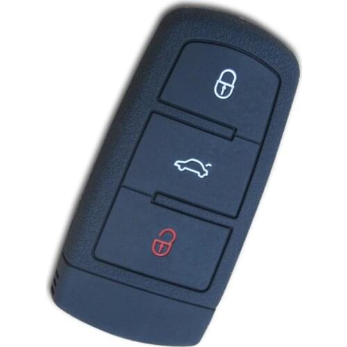 Muchkey Key Case Silicone Cover Holder Key Protection Smart Key Cover Of 3 Button Fits For Vw Passat 1PC