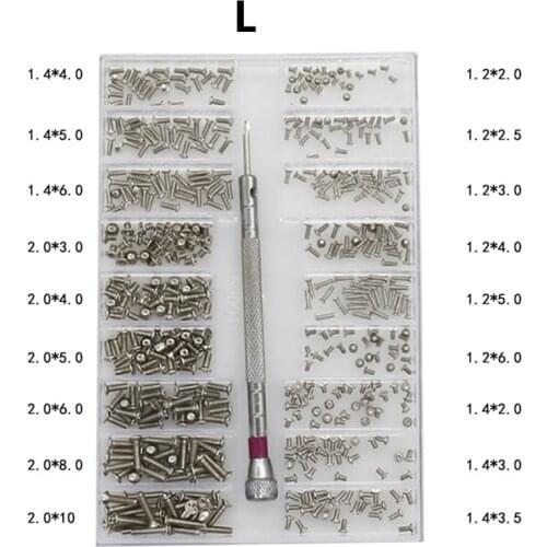 500Pcs 18 Types Mini screw DIY Kit With 1.6mm Screwdriver For Laptop Computer Assemble Repair Screw Fastener set