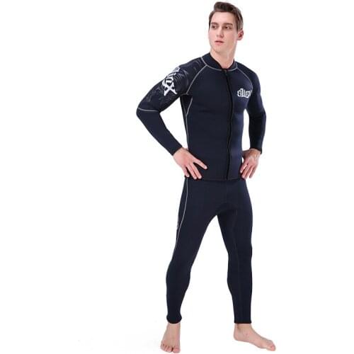 3MM neoprene Wetsuit Men women Scuba diving suit winter thermal diving jacket diving pants 2 pieces set spearfishing swimsuit