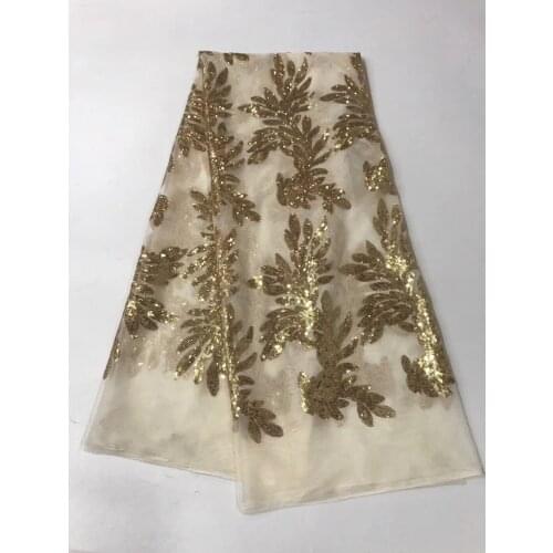 New French Nigerian sequins net lace,African tulle mesh Sequence lace fabric high quality for wedding dress 5yards/lot J17271