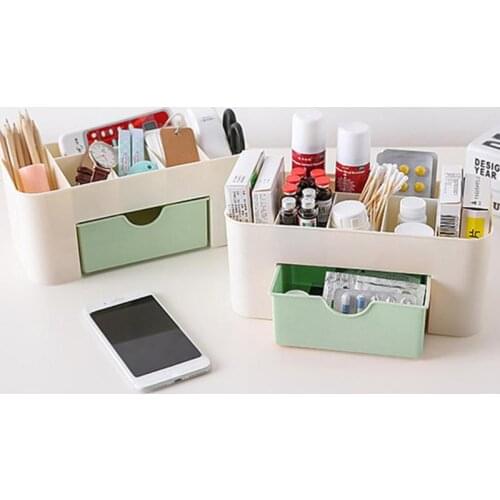 Office Desk Organizer Drawer Multi-functional Plastic 6 Grid Cosmetics Jewelry Storage Box Case Desktop Stationery Container