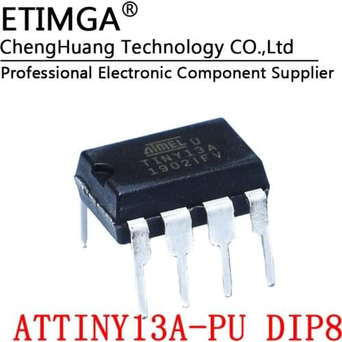 Original ATTINY13A-PU DIP-8 Single-chip 8-bit microcontroller chip