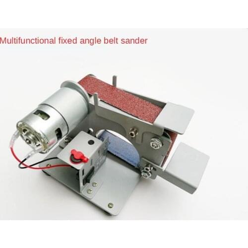 110V Small Mini Abrasive Belt Machine Diy Polishing Machine Polishing Machine Fixed Angle Sharpening Knife Blade Machine Desktop