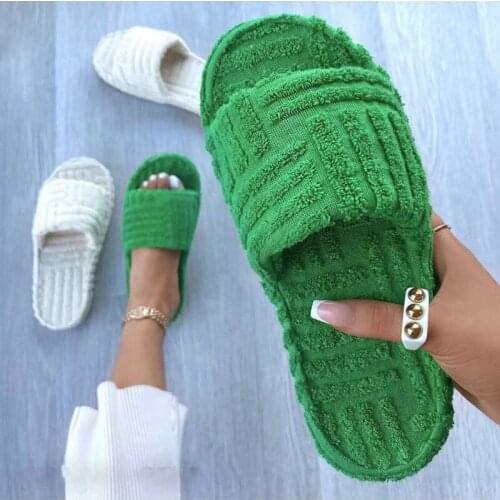 Comfy Fluffy Slippers Women Fall Winter New Style, Luxury Designer Amazing Short Plush Fur Slide Casual Large Size Solid Color