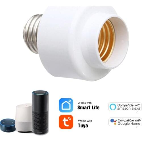 Smart Slampher WiFi Smart Light Bulb Holder E27 Wireless Lamp Holder Real Timer for Smart Home Compatible with Alexa&Google Home