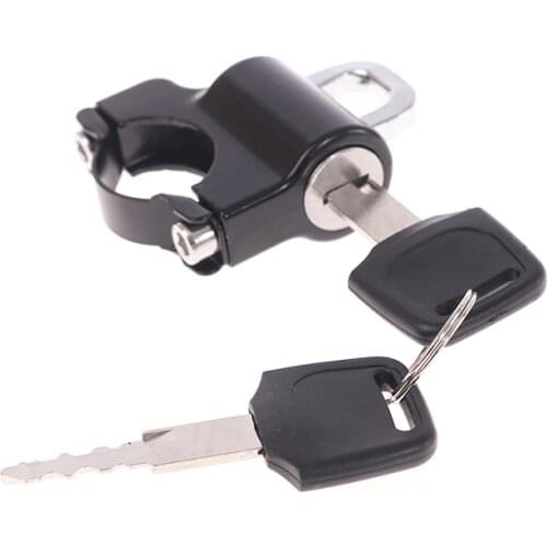 Motorcycle Universal Helmet Lock Handlebar 22-26mm Anti-theft Security Motorbike