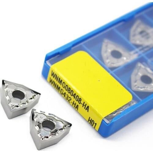 WNMG080408 HA H01 WNMG 080408 10PCS turning tool Aluminum cutter blade Insert Cutting Tool CNC Tools AL +TIN Alloy wood