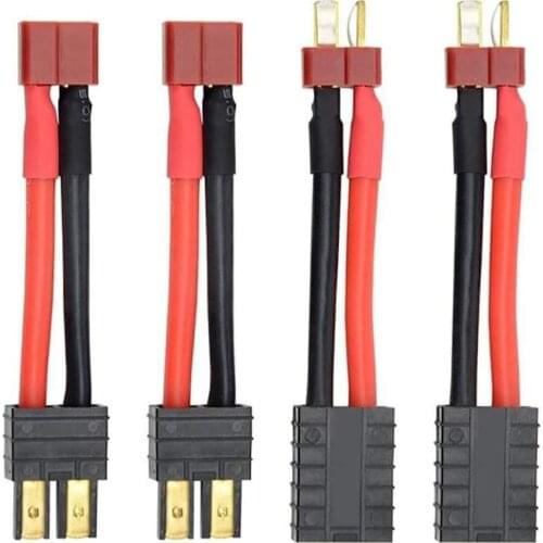Youme 4pcs RC Lipo Battery Charger Conversion Cable Adapter Wire TRX to Deans T Plug Connector for TRAXXAS S E Slash Universal