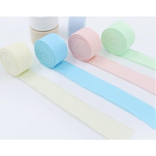 10meters 38mm Elastic Band Multicolor Fold Over cotton Elastic Ribbon For Sewing Lace Trim Waist Band Garment Accessory
