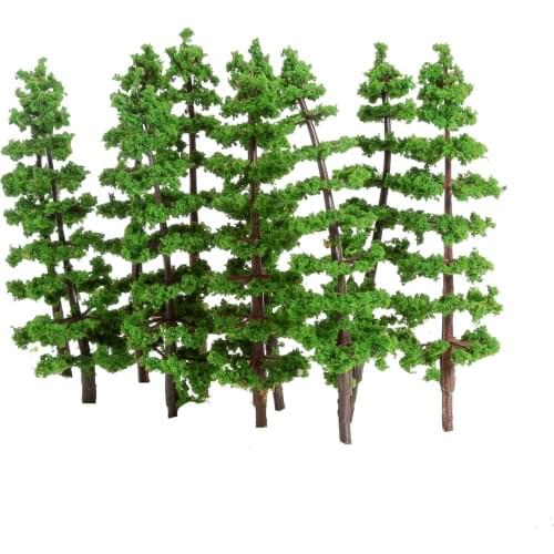 10PCS 9cm Green Pine Trees Model Street Park Train Railway Scenery Layout Tree Scenery Landscape Toys Festive Party Decor