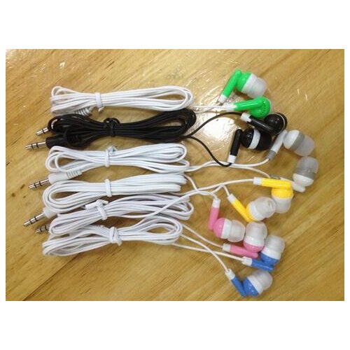 1000pcs disposable earphones for bus or train or plane For school gift one time use colorful
