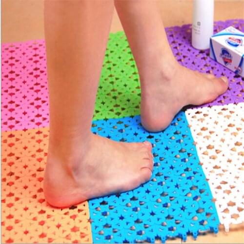 2pcs/lot Candy Colour DIY Joint Bathroom Massage Mat Waterproof Kitchen Carpet Non-Slip Livingroom Shower Room Rugs
