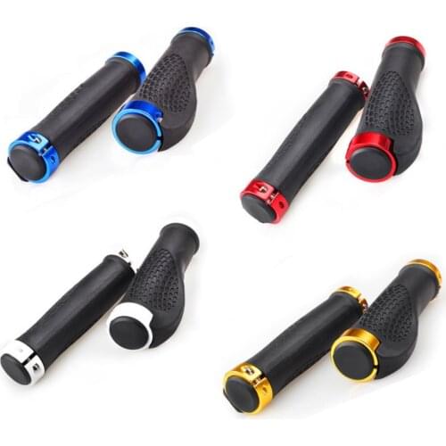 2pcs New Ergonomic MTB Road Bicycle Grips Cycling Skid-Proof Grips Anti-Skid Rubber Mountain Bike Lock On Bicycle Handlebars