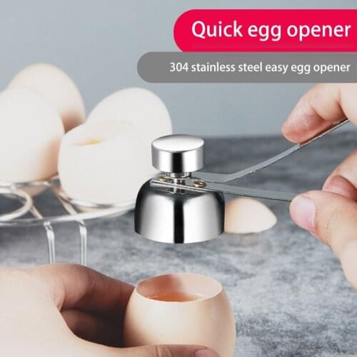 304 Stainless Steel Practical Egg Shell Opener Kitchen Tools Set Metal Egg Scissors Topper Cutter Kitchen Supplies