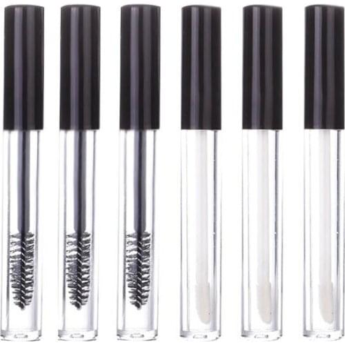 360pcs x 3ml Empty Transparent Mascara Eyelash Growth Tube Eyeliner Bottle Lip Gloss Vials Containers with White / Black Brush