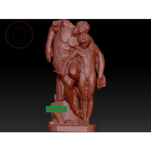 3D model stl format, 3D solid model rotation sculpture for cnc machine Spartacus