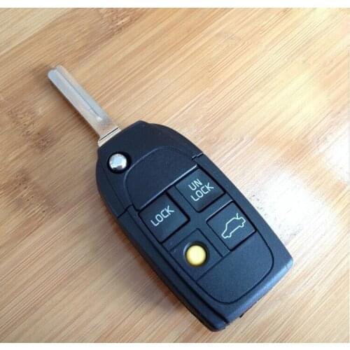 4 Buttons Modified Flip Folding Remote Key Shell Case For Volvo XC70 XC90 S40 S60 S70 S80 S90 V40 V70 V90 C70 Fob Key Cover