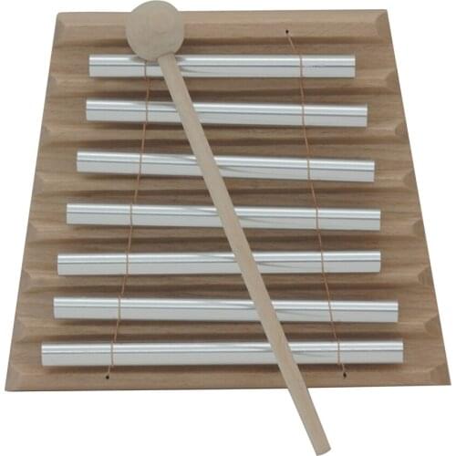 7 Tone Wind Chimes Tabletop Meditation Chime Wooden Wind Bell Kids Educational Musical Toy Percussion Instrument With Mallet