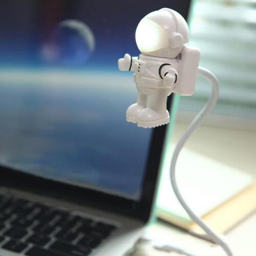 Astronaut LED Flexible USB Night Light Eye Protection Night Desk Lamp For Adjustable Laptop PC Notebook Reading Light