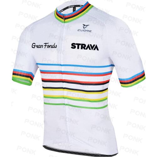 STRAVA Cycling Jersey MTB Jersey 2021 Bicycle Team Cycling Shirts Males' Short Sleeve Bike Wear Summer Premium Bicycle Clothing