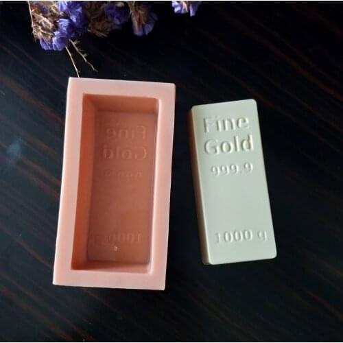 Fondant Mould Bullion Soap Molds Bar Silicone Mold Gypsum Chocolate Candle Mold Gold Clay Resin QT0193 PRZY Silicone Fine