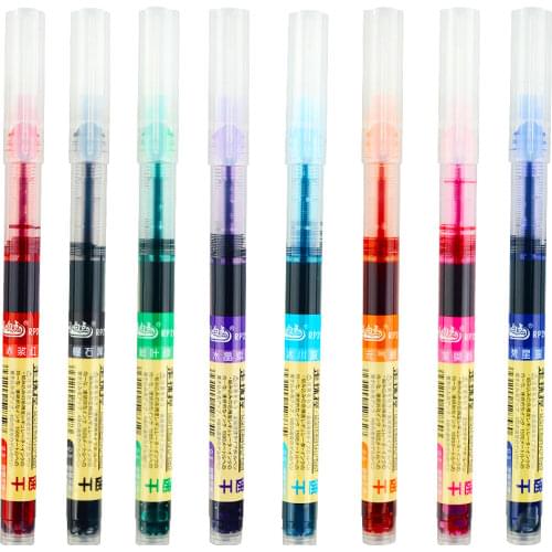 0.58mm Writing Point Quick Dry Gel Pens 8 Colors Ink Refills For School Students Painting Office Accessories Stationery Supplies