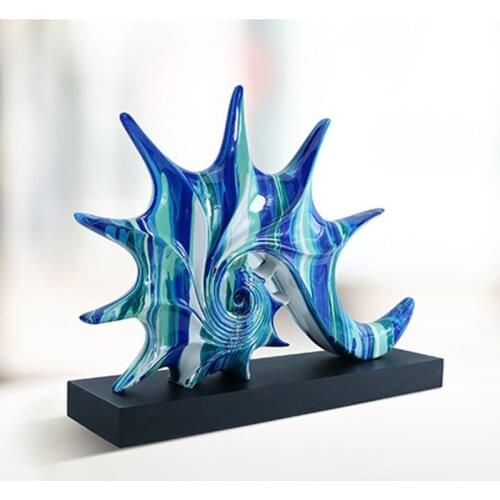 PAINTING LUCKY CONCH DEER ARTS SCULPTURE DECORATION ABSTRACT ANIMAL SCULPTURE DEER STATUE CREATIVE HOME DECOR RESIN CRAFTS R4481