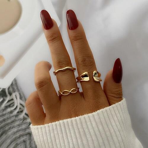 Matching Rings Set for Women Anillo Bagues Bohemian Jewelry Teen Girls Sieraden Accesorios Mujer Fashion 2021 Bijoux Lgbt Gift