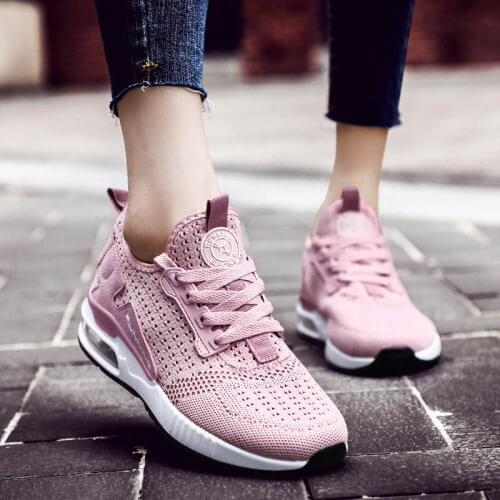 Lightweight Air Sole Scarpe Donna Female Sneakers Sport Running Shoes Woman Sports Shoes Sporty Womens Shoes Pink Basket E-239