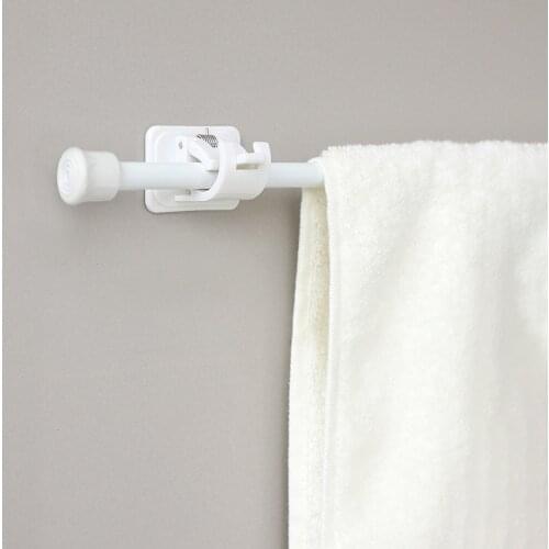 Curtain Hooks Hanging Clothes Towel Rack Wall Extendable Sticks Rod Telescopic Net Voile Tension Rail Pole Holder For Home