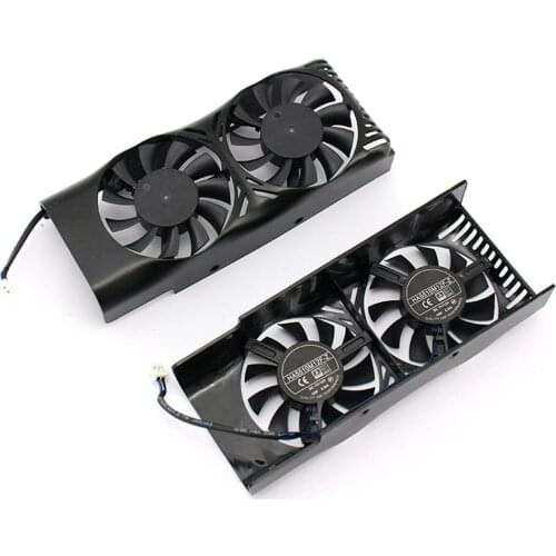 Graphics Card Cooler Dual Fan Cooling Fan with Housing Replacement for MSI GeForce GTX 1050 2GT LP Accessories
