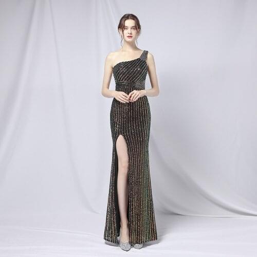 LYABKA Womens One Shoulder Evening Dresses