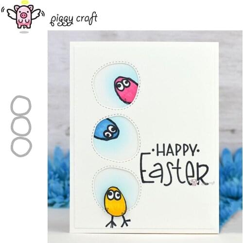 Piggy Craft metal cutting dies cut die mold Irregular circle Scrapbook paper craft knife mould blade punch stencils dies