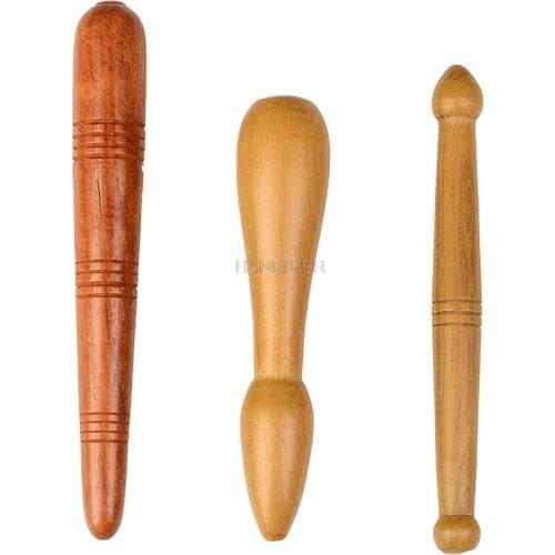 Wood point bar multi-function body meridian health care equipment manual annatto plantar pressure rod