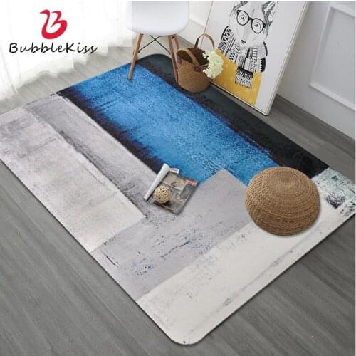 Bubble Kiss 2020 Fashion Blue Gray Abstract Pattern Carpet Double-layer Sponge Design Bedroom Decor Carpets Kids Room Area Rugs