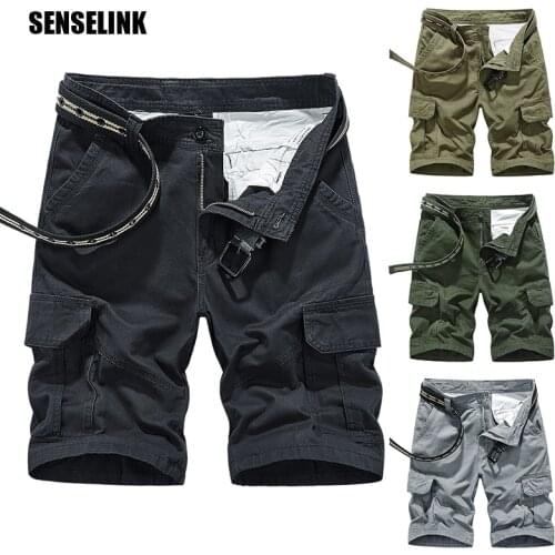 Men 2021 Summer New Vintage Brand Classic Cargo Shorts Men Fashion Tactical Jogger Military Cotton Shorts Men Cargo Shorts