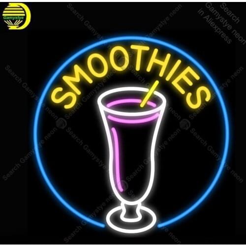 Neon Sign for Smoothies Glass Drink neon Light Decor club Hotel glass Handcraft Arcade Neon Lamp for Beer Bar Custom nein sign
