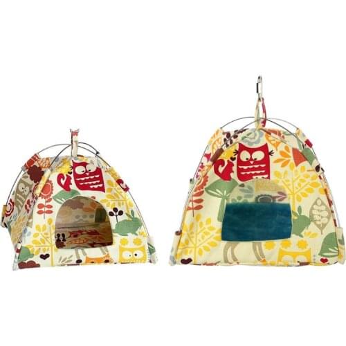 2021 New Bird Nest House Bed Parrot Habitat Cave Hanging Tent Parakeet Sleep Hut Hammock