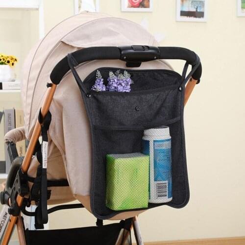 Newborn Baby Stroller Hanging Bag Pram Pushchair Mesh Hanging Bag Diaper Bottle Storage Organizer Accessories 34cm x 30cm supply